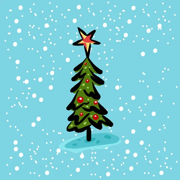 Weihnachtsbaum Illustrationsvektor — Stockvektor