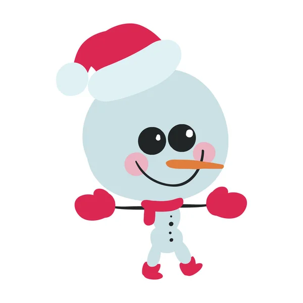 Snowman Vector Clip Art — 스톡 벡터