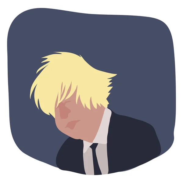 Boris Johnson karikatür vektör sanat illüstrasyonu