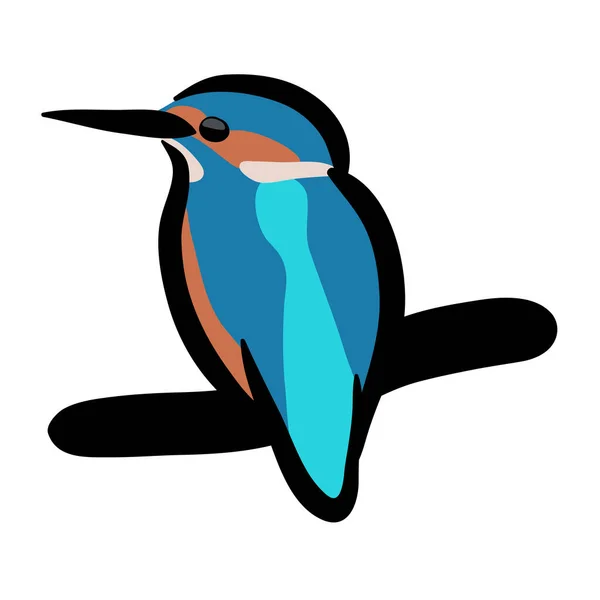 Illustration Vectorielle Kingfisher Isolée — Image vectorielle