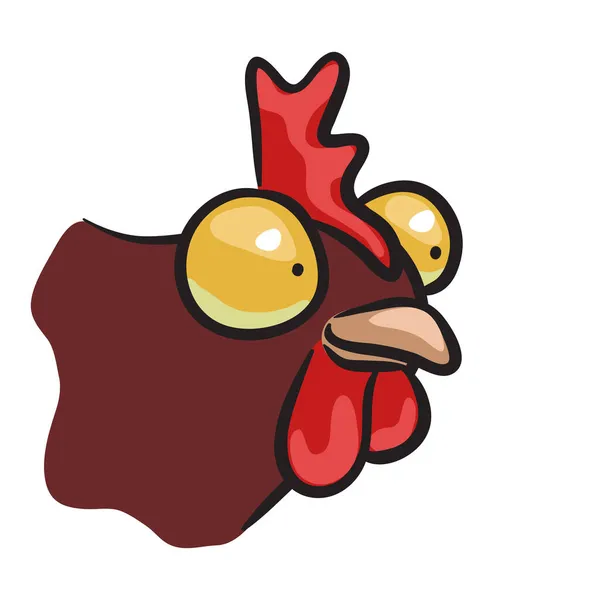 Dibujos Animados Ilustración Vector Pollo Aislado — Archivo Imágenes Vectoriales