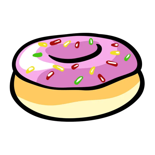 Sparkling Donut Vector Ilustración Aislado — Archivo Imágenes Vectoriales