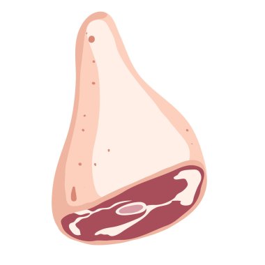 Biftek Et Vektörü İllüstrasyonu İzole Edildi