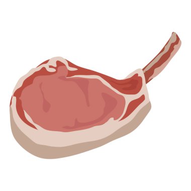 Jambon, domuz eti, pirzola, biftek, pastırma, pazar için et, restoran. Düz biçim