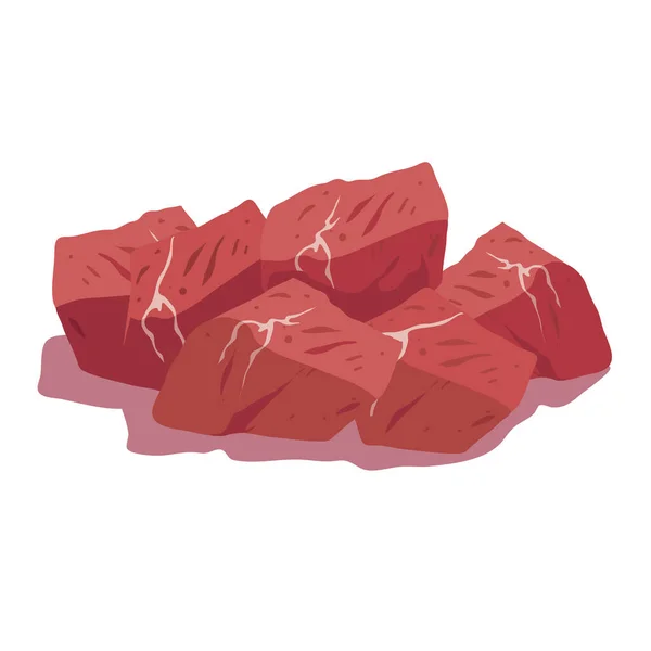 Red Meat Vector Illustratie Geïsoleerd — Stockvector
