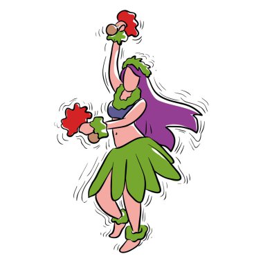 Hula dansçısı klip sanatı