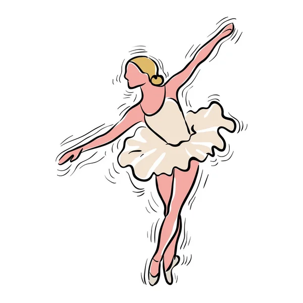 Balletto Ragazza Clip Art — Vettoriale Stock