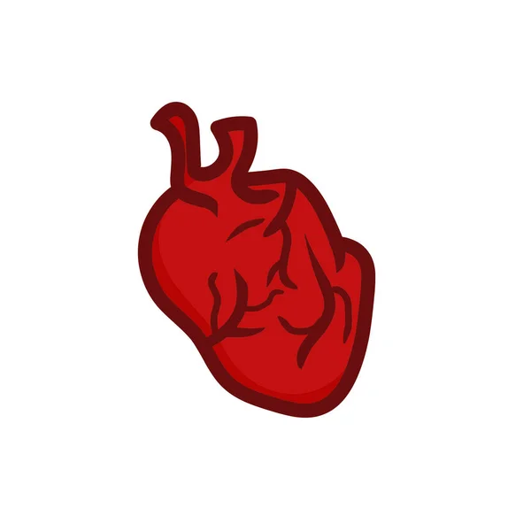 Heart Clipart Vektor Isolerad Vit Bakgrund — Stock vektor