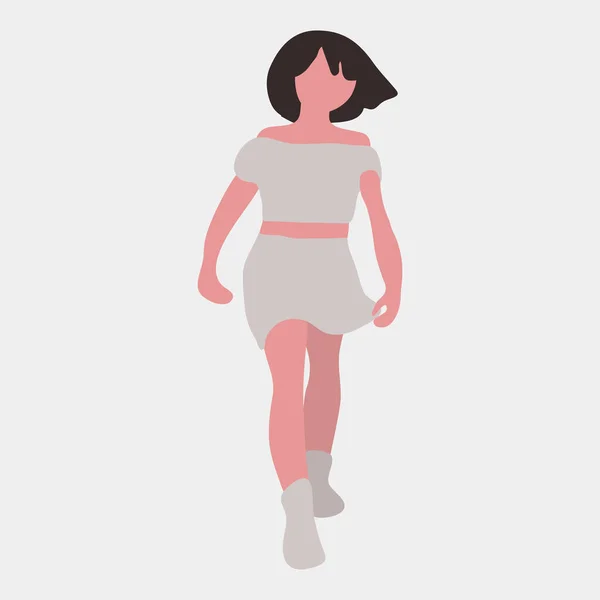 Walking Woman Clip Art — ストックベクタ