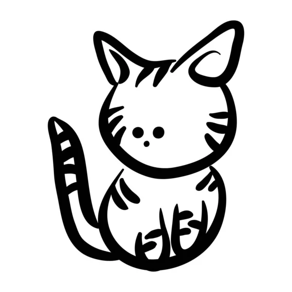Karikatura Kotě Klip Art — Stockový vektor