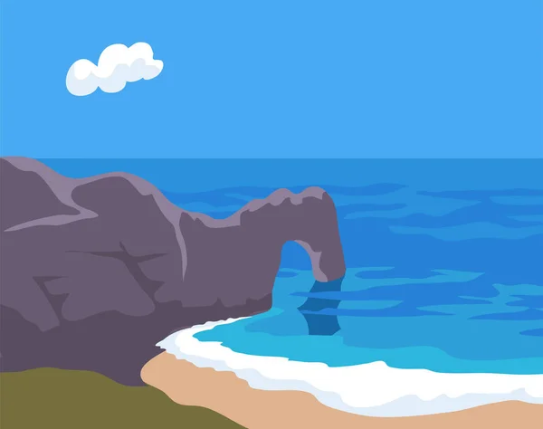 Durdledoor Beach Background Illustration — стоковий вектор