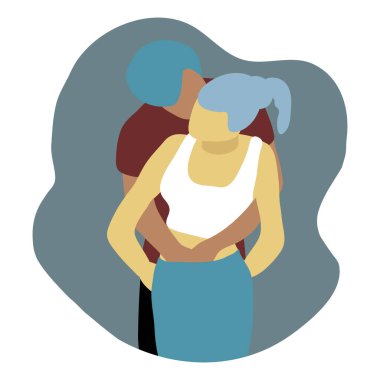 Öpüşen bir çiftin resmi..