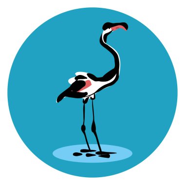 Flamingo logo vektör çizimi