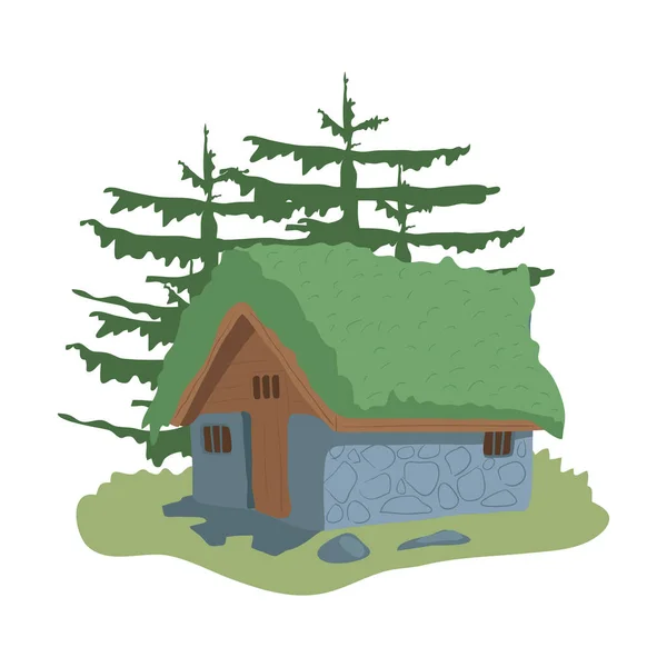 Green Grass Eco Home — Vector de stock