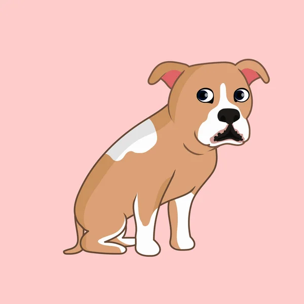 Bull Hond Vectorillustratie — Stockvector