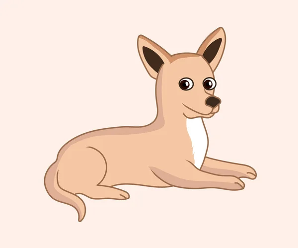 Dog Lying Vector Isolated — 스톡 벡터