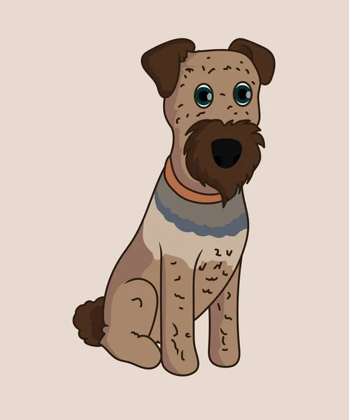 Schnauzer Perro Vector Ilustración — Archivo Imágenes Vectoriales