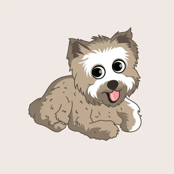 Γιορκσάιρ Τεριέ Χαρούμενο Σκυλί — Διανυσματικό Αρχείο