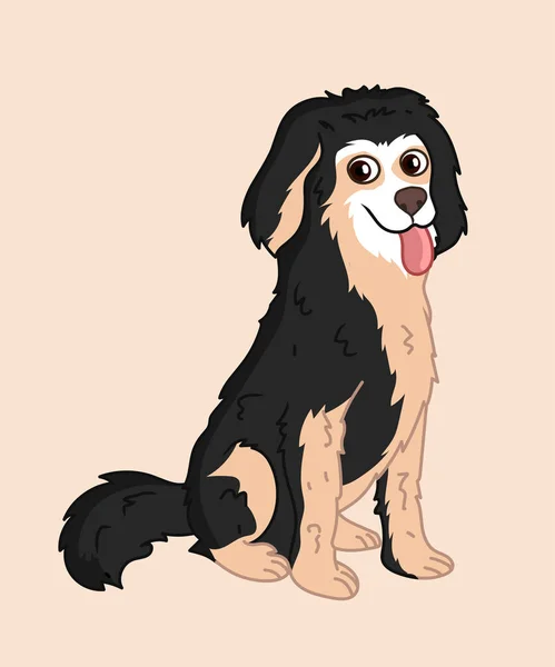 Bernese Mountain Dog Vector Ilustração — Vetor de Stock