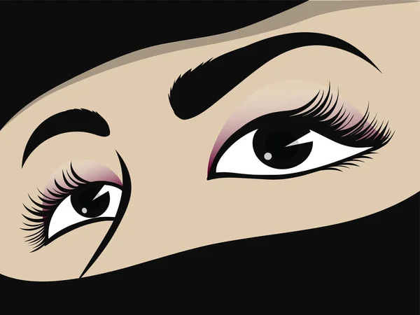 Black Veil Woman Vector — 스톡 벡터