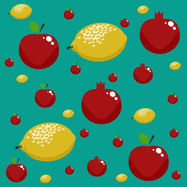 Früchte Hintergrund Vektor Illustration — Stockvektor