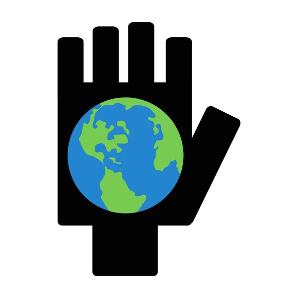 Earth Day Earth Hands Vector — Vettoriale Stock