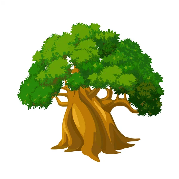 Gran Árbol Vector Ilustración — Archivo Imágenes Vectoriales