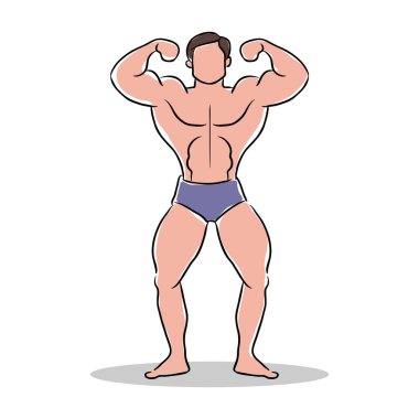 Strong Muscle Man Vector