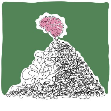 Ruh sağlığı. Vektör çizim