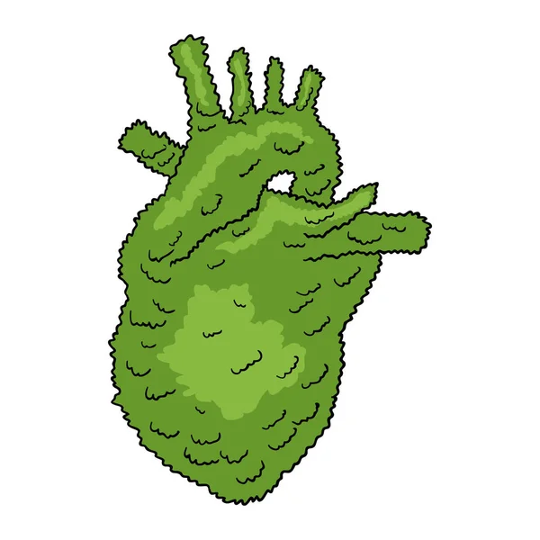 Green Heart Topiary Clipart — ストックベクタ