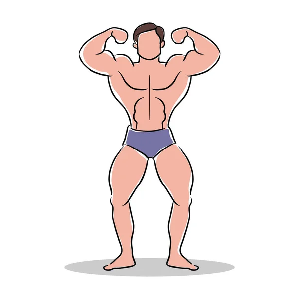 Strong Muscle Man Vector — Stockvector