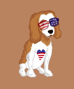 Vatansever Cocker spanyel vektör çizimi