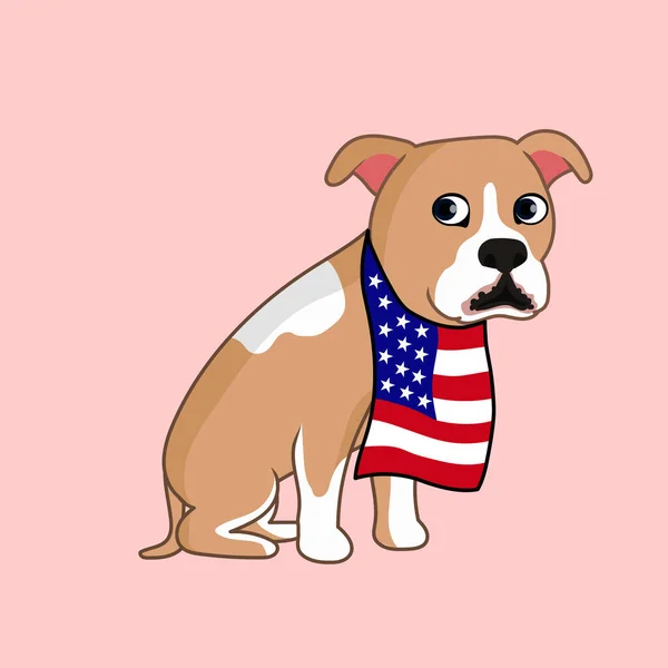 Patriotic Bull Φορέας Σκύλου — Διανυσματικό Αρχείο