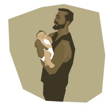 Baba ve çocuk çizimi