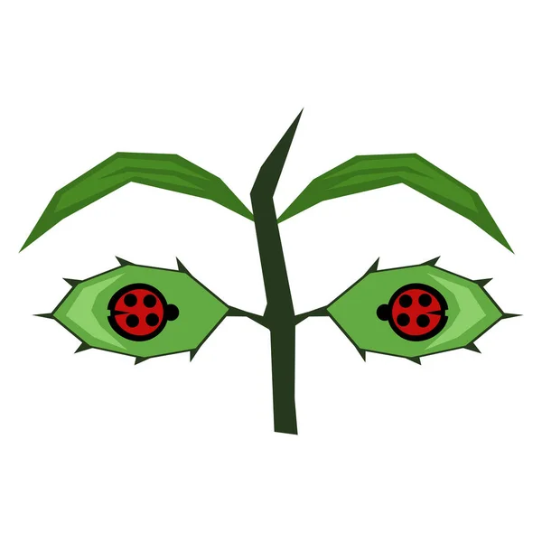 Bugs Plantas Clip Art — Vetor de Stock