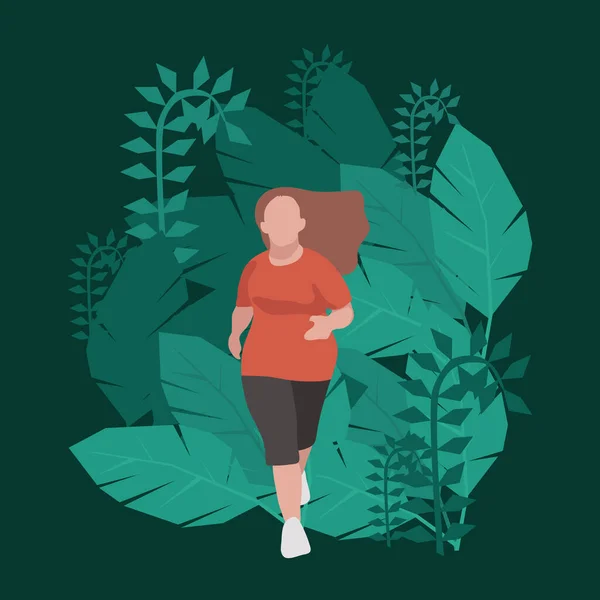 Jogging Natureza Ilustração — Vetor de Stock