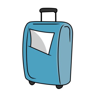 Vagon çantası izole edilmiş vektör