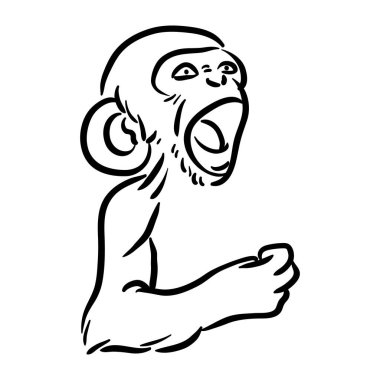 Çığlık atan bebek maymun klipsi sanatı