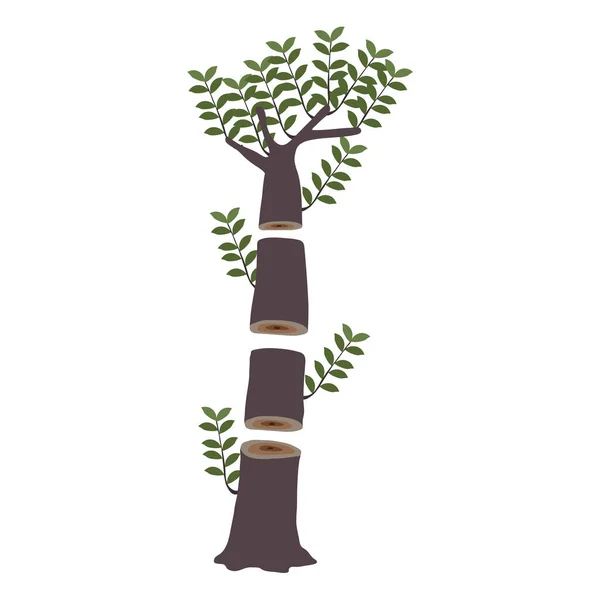 Illustration Arbre Survivant Vecteur — Image vectorielle