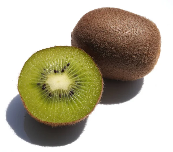 Kiwi Fruit Stock Foto Geïsoleerd Witte Achtergrond — Stockfoto