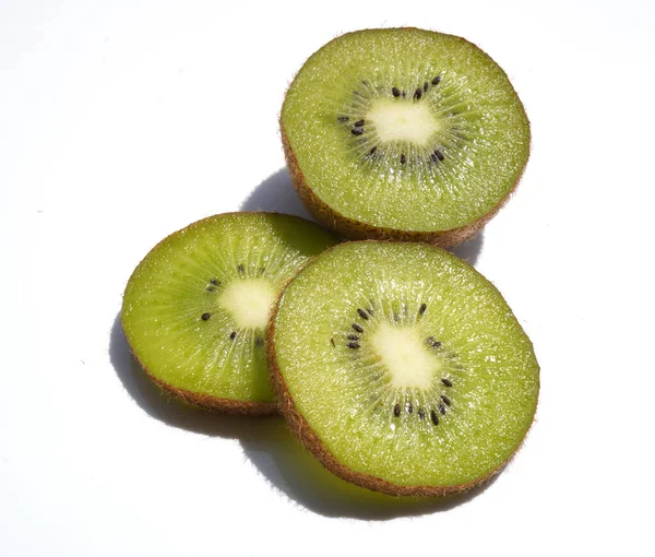 Kiwi Fruit Stock Foto Geïsoleerd Witte Achtergrond — Stockfoto