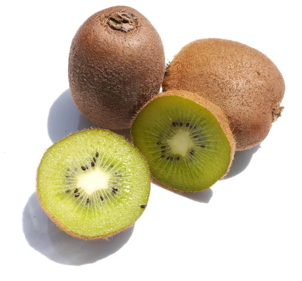 Kiwi Fruit Fotografie Stoc Izolat Fundal Alb — Fotografie, imagine de stoc