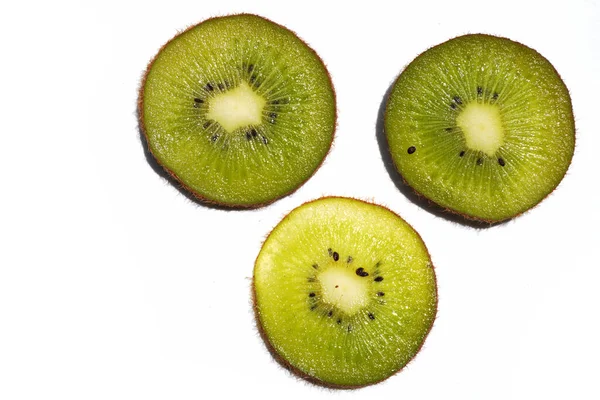 Kiwi Fruit Cut Seeds — Stock Fotó