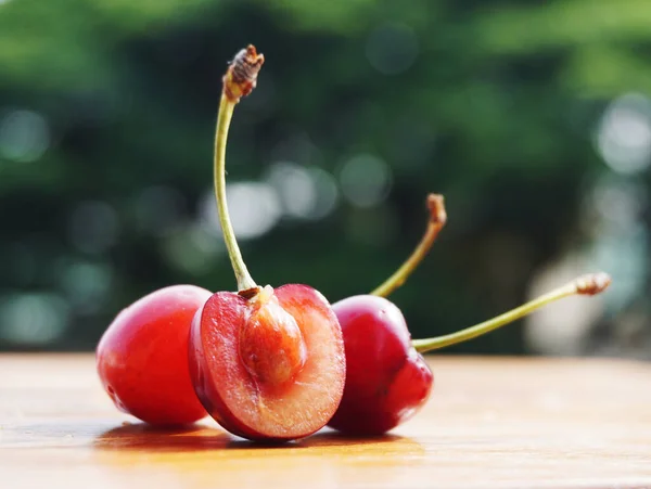 Fruta Cereja Contexto Natureza — Fotografia de Stock