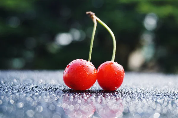 Cherry Fruit Nature Background — Photo