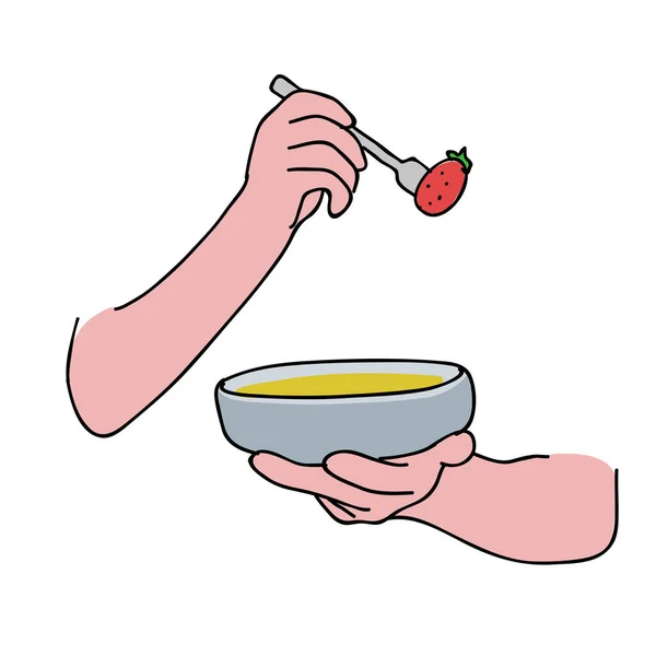 Fruit Soup Clip Art — Stock vektor