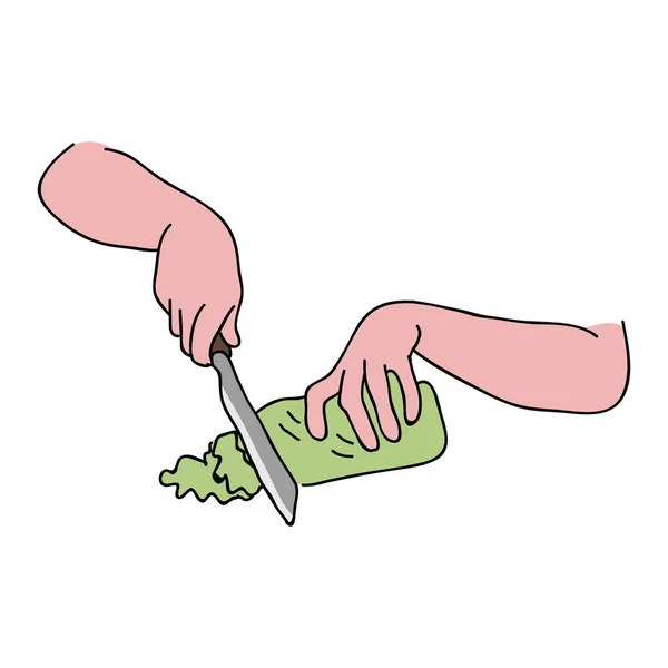 Preparing Vegetable Food Clip Art — Archivo Imágenes Vectoriales