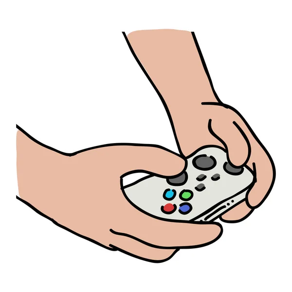 Playing Video Game Vector Art — Vector de stock