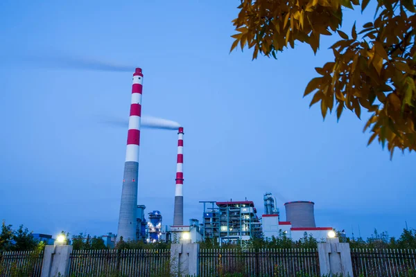 Thermal Power Plant Night Power Plant Night — Stock Photo, Image