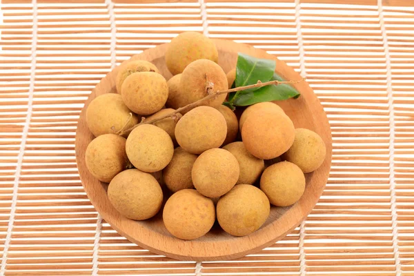 Longan Fresh Longan Isolated White Background — Stockfoto